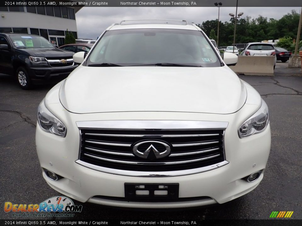 2014 Infiniti QX60 3.5 AWD Moonlight White / Graphite Photo #13