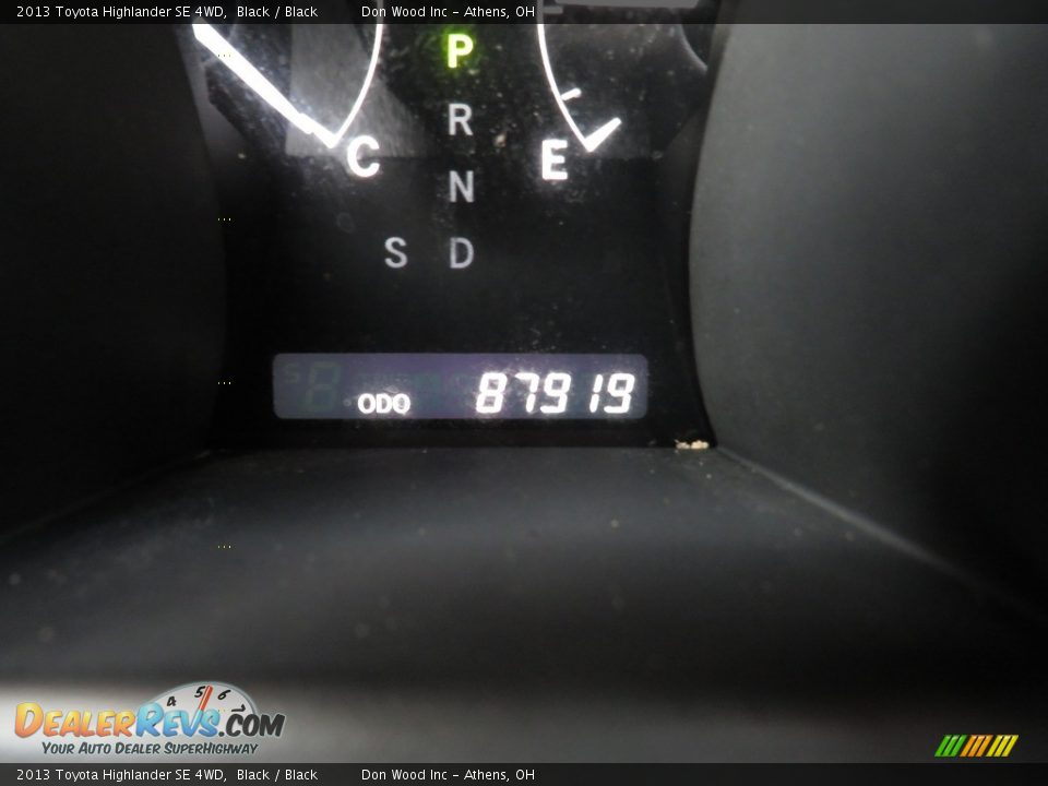 2013 Toyota Highlander SE 4WD Black / Black Photo #34