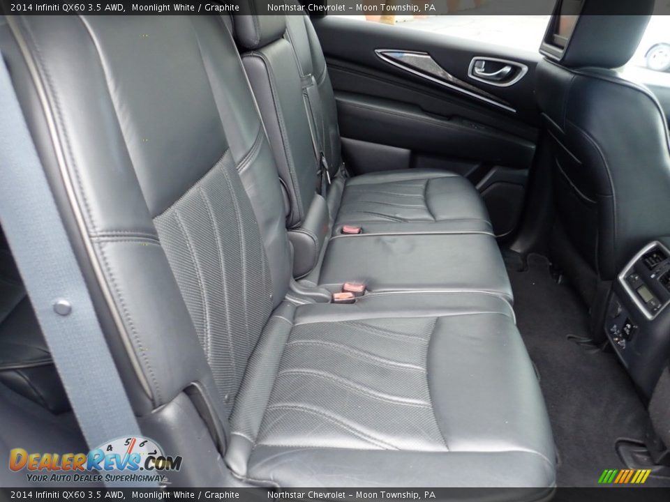 2014 Infiniti QX60 3.5 AWD Moonlight White / Graphite Photo #18