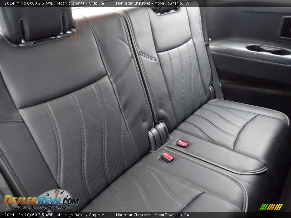 2014 Infiniti QX60 3.5 AWD Moonlight White / Graphite Photo #19