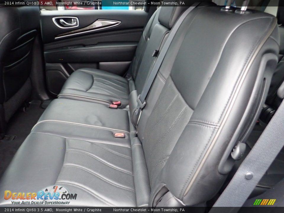 2014 Infiniti QX60 3.5 AWD Moonlight White / Graphite Photo #21