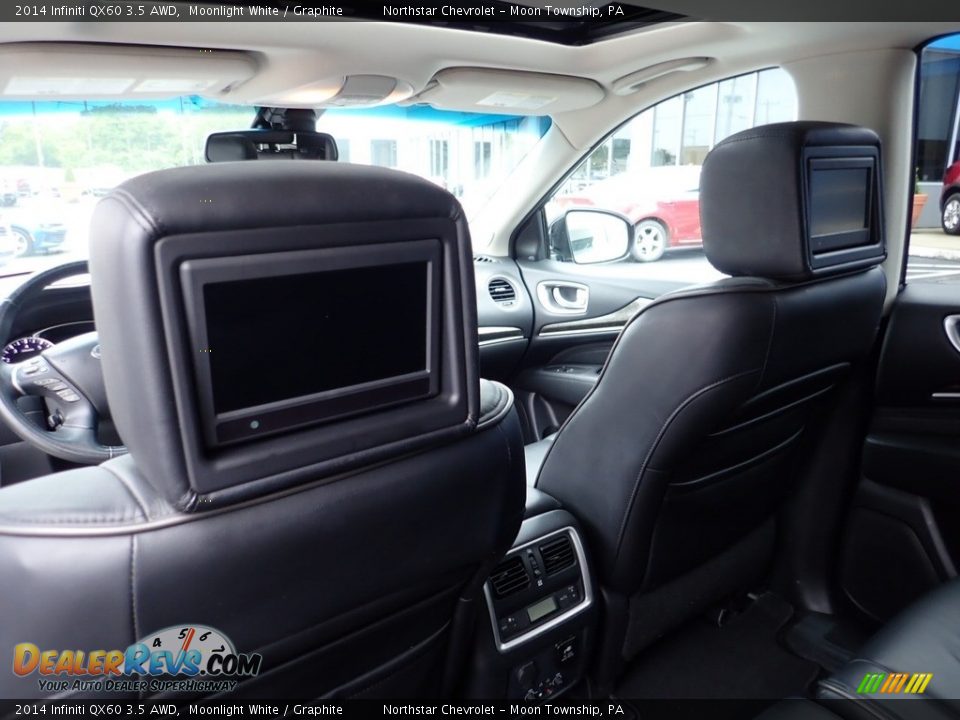 2014 Infiniti QX60 3.5 AWD Moonlight White / Graphite Photo #22