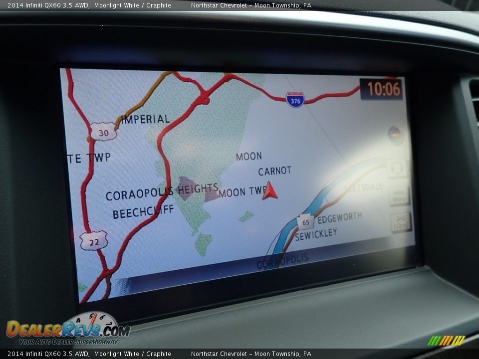 2014 Infiniti QX60 3.5 AWD Moonlight White / Graphite Photo #26