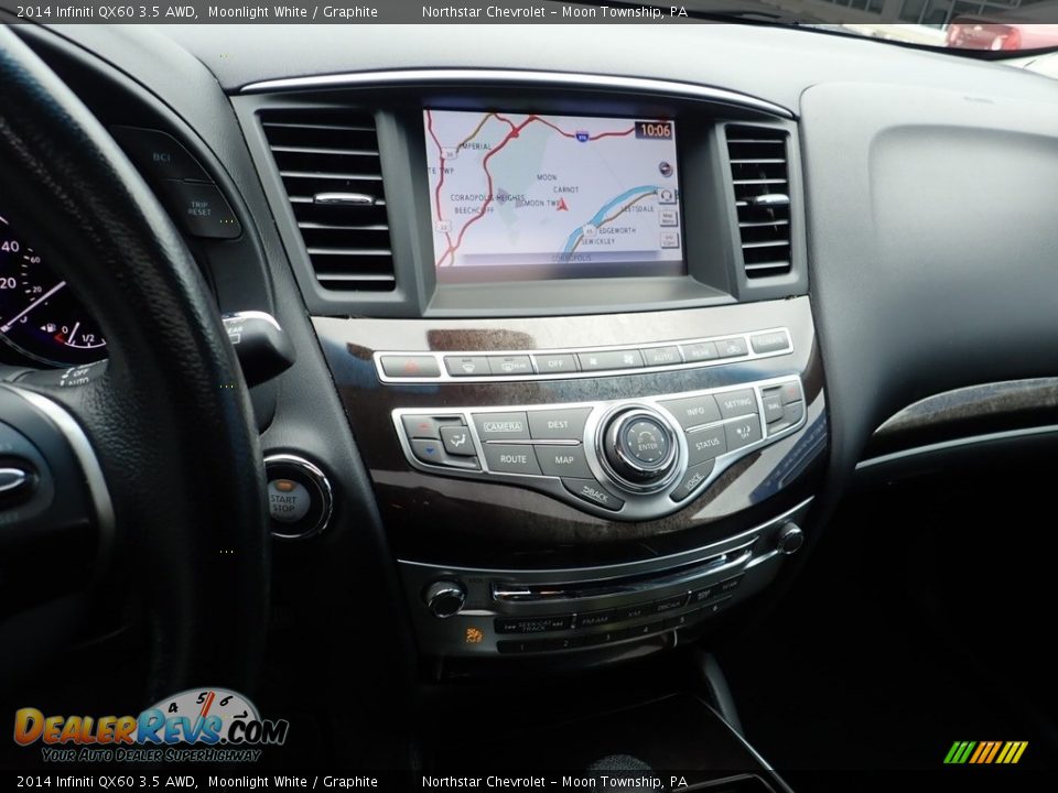 2014 Infiniti QX60 3.5 AWD Moonlight White / Graphite Photo #27