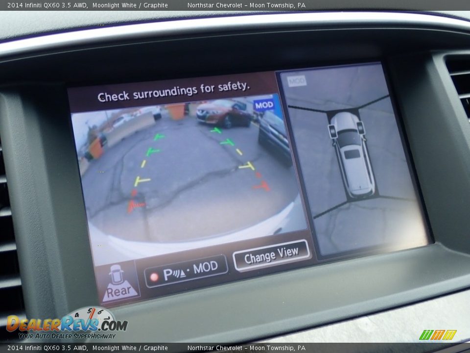 2014 Infiniti QX60 3.5 AWD Moonlight White / Graphite Photo #30