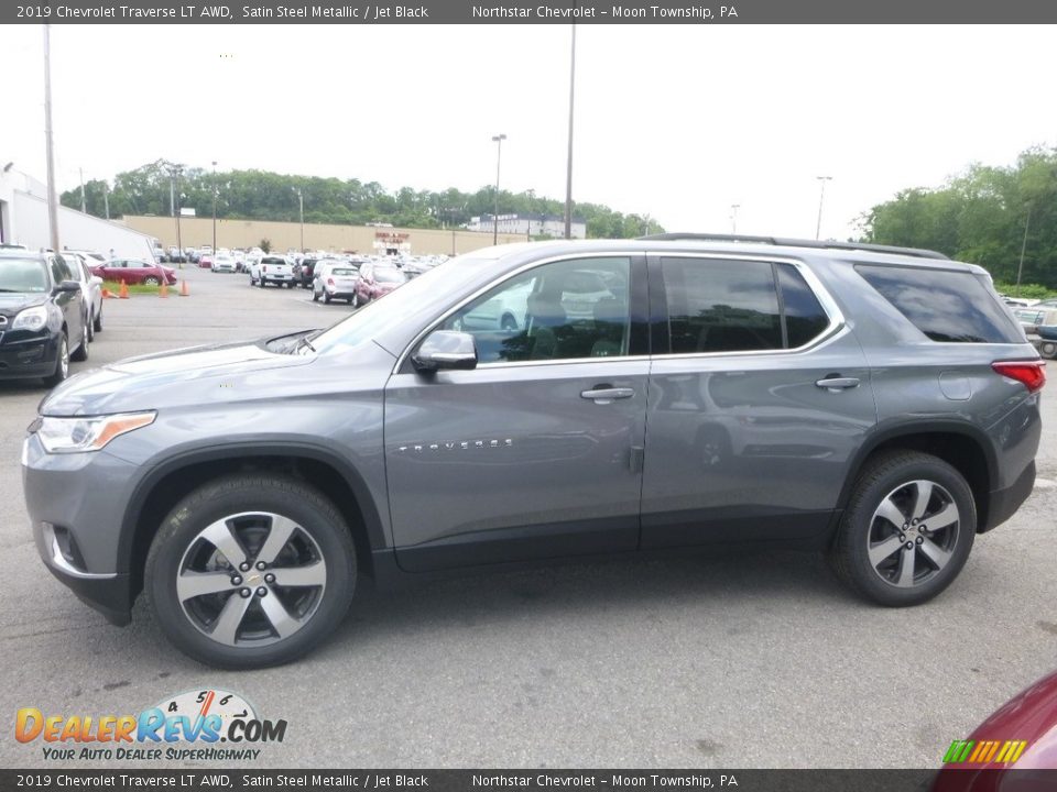 2019 Chevrolet Traverse LT AWD Satin Steel Metallic / Jet Black Photo #3