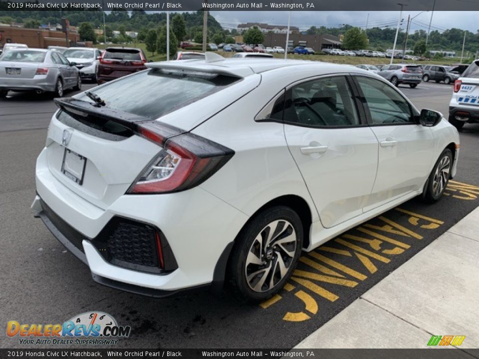 2019 Honda Civic LX Hatchback White Orchid Pearl / Black Photo #5