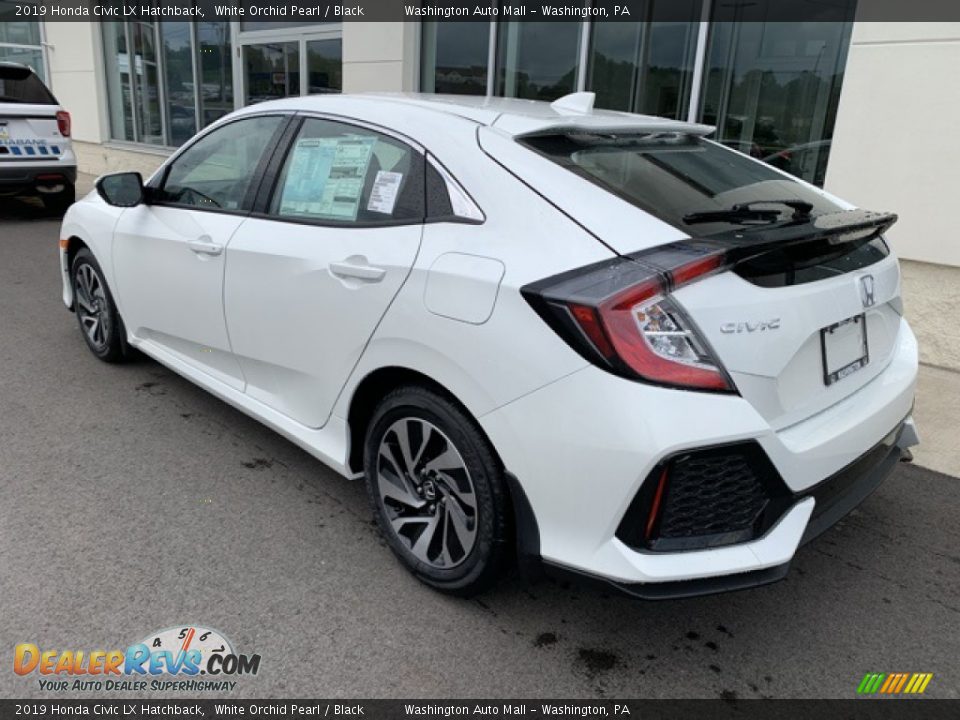2019 Honda Civic LX Hatchback White Orchid Pearl / Black Photo #7