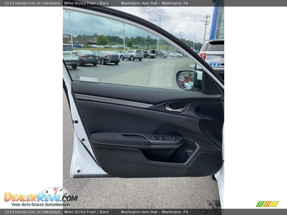 2019 Honda Civic LX Hatchback White Orchid Pearl / Black Photo #10