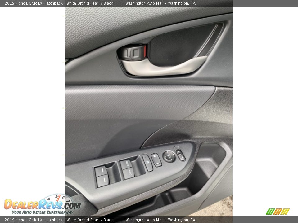 2019 Honda Civic LX Hatchback White Orchid Pearl / Black Photo #11