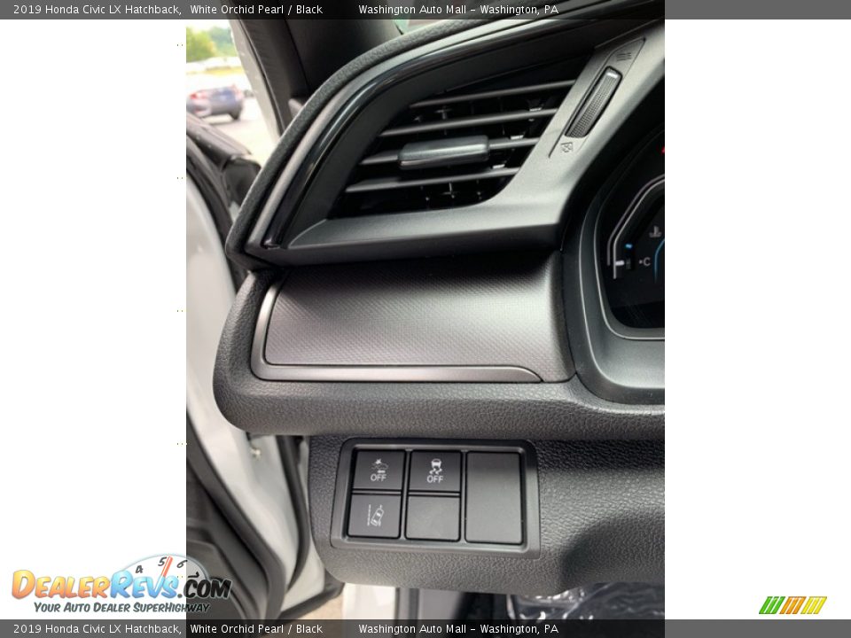 2019 Honda Civic LX Hatchback White Orchid Pearl / Black Photo #12