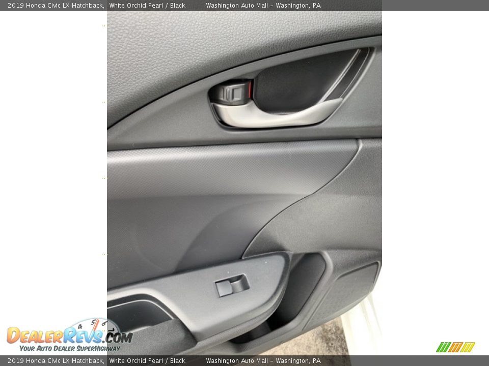 2019 Honda Civic LX Hatchback White Orchid Pearl / Black Photo #17