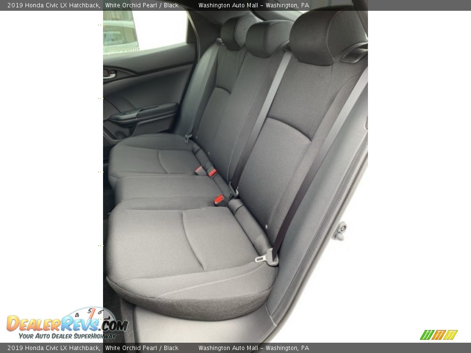 2019 Honda Civic LX Hatchback White Orchid Pearl / Black Photo #18