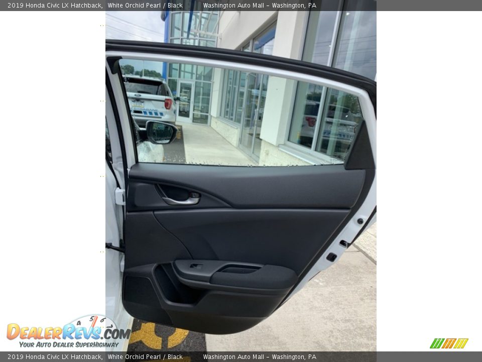 2019 Honda Civic LX Hatchback White Orchid Pearl / Black Photo #22