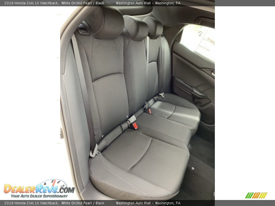 2019 Honda Civic LX Hatchback White Orchid Pearl / Black Photo #23