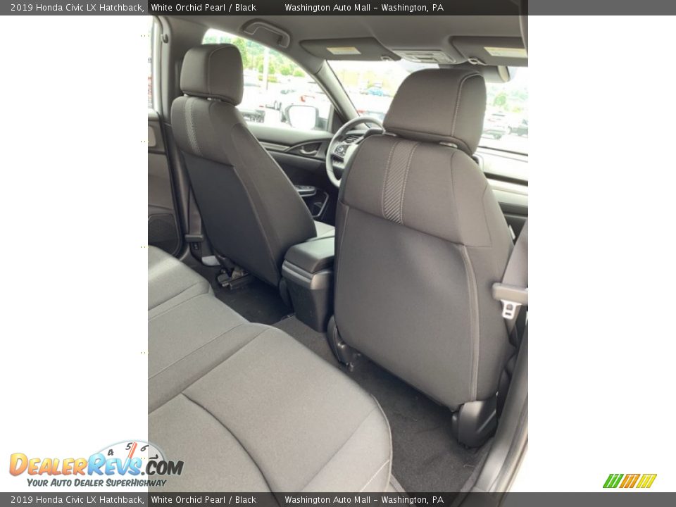 2019 Honda Civic LX Hatchback White Orchid Pearl / Black Photo #24