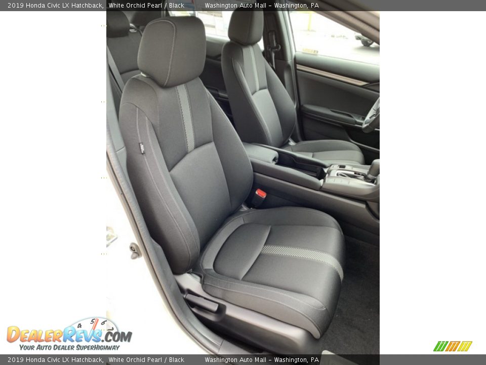 2019 Honda Civic LX Hatchback White Orchid Pearl / Black Photo #26