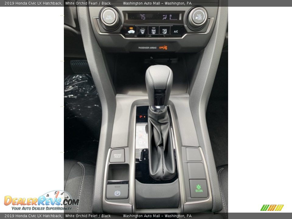 2019 Honda Civic LX Hatchback White Orchid Pearl / Black Photo #32