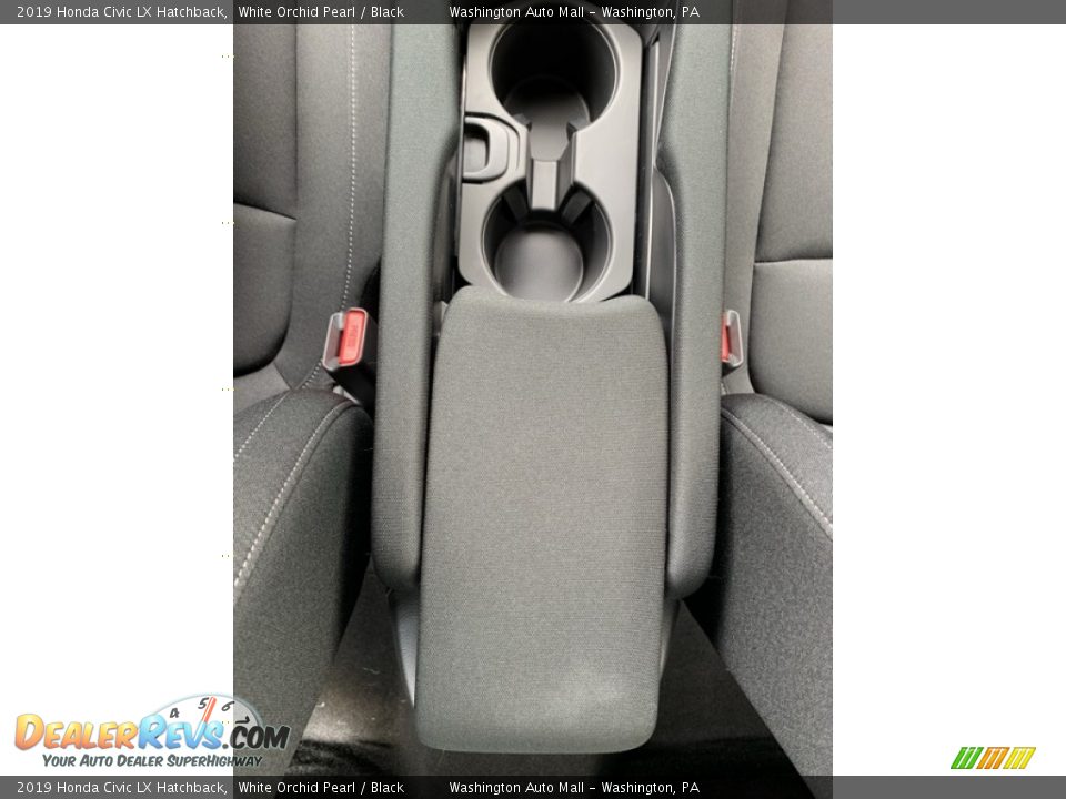 2019 Honda Civic LX Hatchback White Orchid Pearl / Black Photo #33