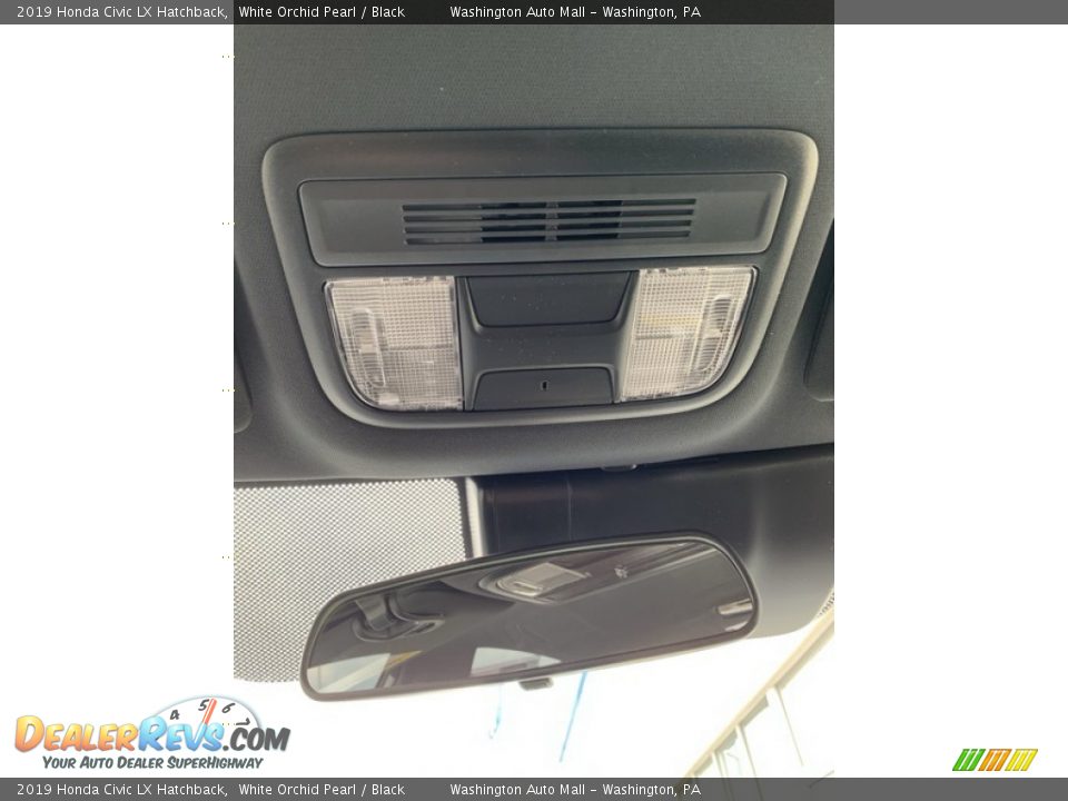2019 Honda Civic LX Hatchback White Orchid Pearl / Black Photo #35