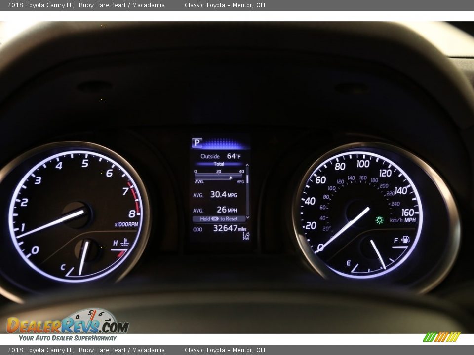 2018 Toyota Camry LE Ruby Flare Pearl / Macadamia Photo #9