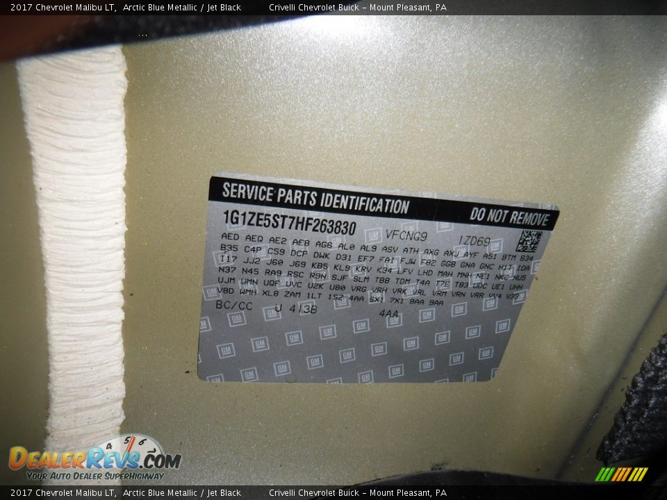2017 Chevrolet Malibu LT Arctic Blue Metallic / Jet Black Photo #32
