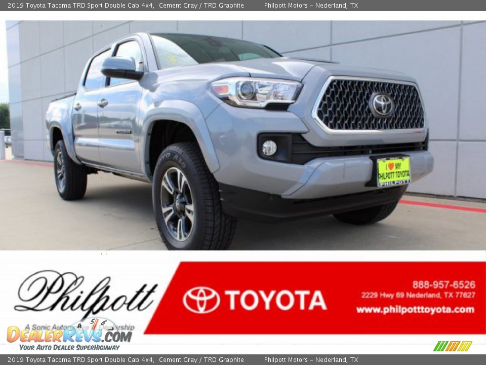 2019 Toyota Tacoma TRD Sport Double Cab 4x4 Cement Gray / TRD Graphite Photo #1