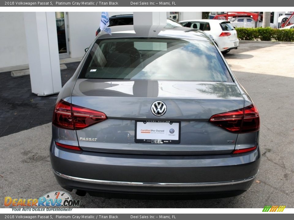 2018 Volkswagen Passat S Platinum Gray Metallic / Titan Black Photo #8