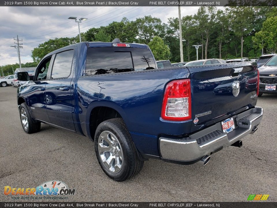 2019 Ram 1500 Big Horn Crew Cab 4x4 Blue Streak Pearl / Black/Diesel Gray Photo #4