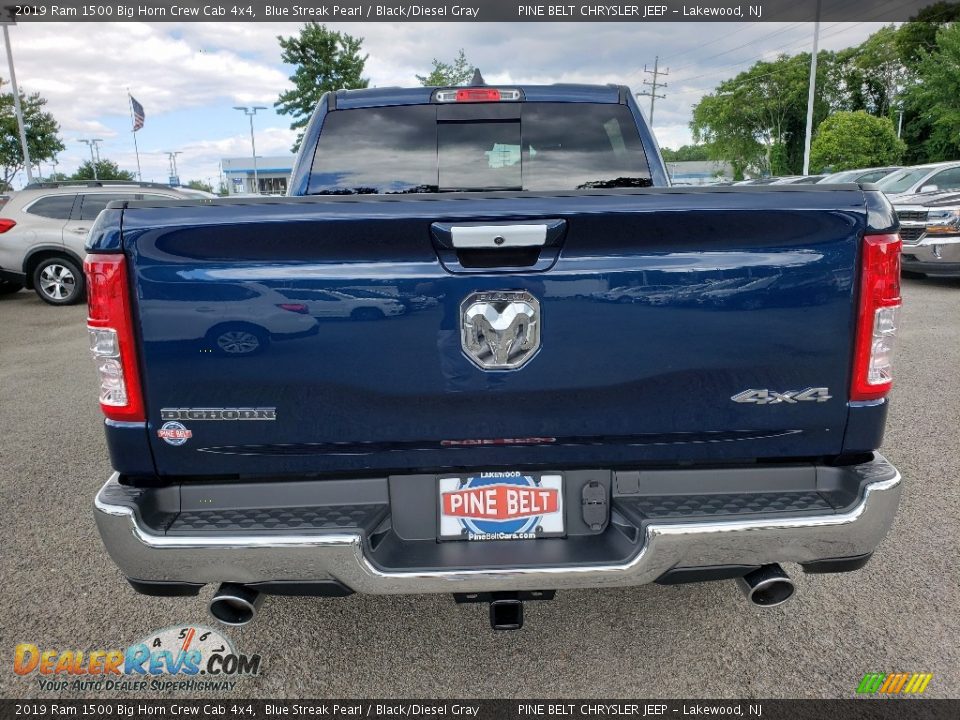 2019 Ram 1500 Big Horn Crew Cab 4x4 Blue Streak Pearl / Black/Diesel Gray Photo #5