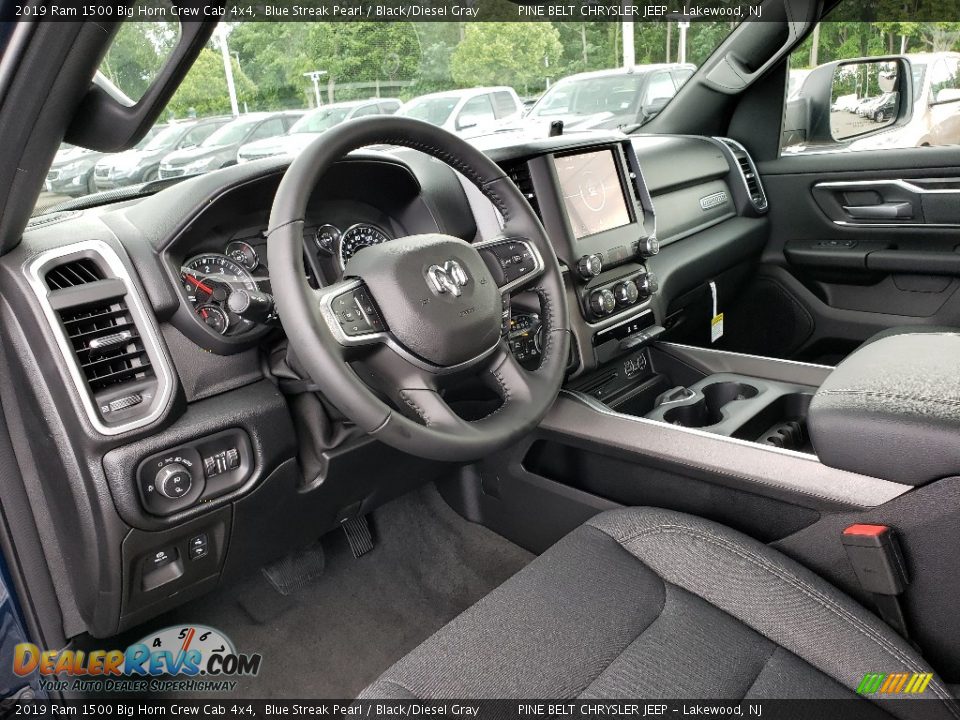 2019 Ram 1500 Big Horn Crew Cab 4x4 Blue Streak Pearl / Black/Diesel Gray Photo #7