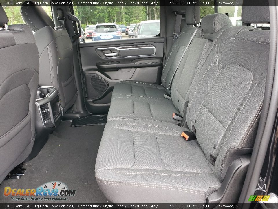 2019 Ram 1500 Big Horn Crew Cab 4x4 Diamond Black Crystal Pearl / Black/Diesel Gray Photo #6