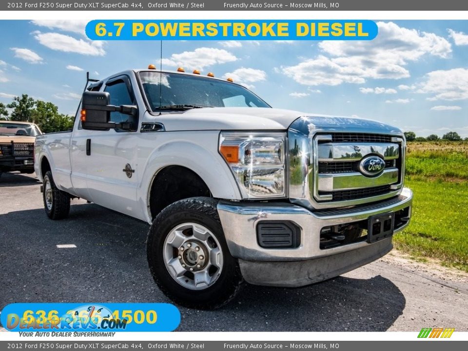 2012 Ford F250 Super Duty XLT SuperCab 4x4 Oxford White / Steel Photo #1