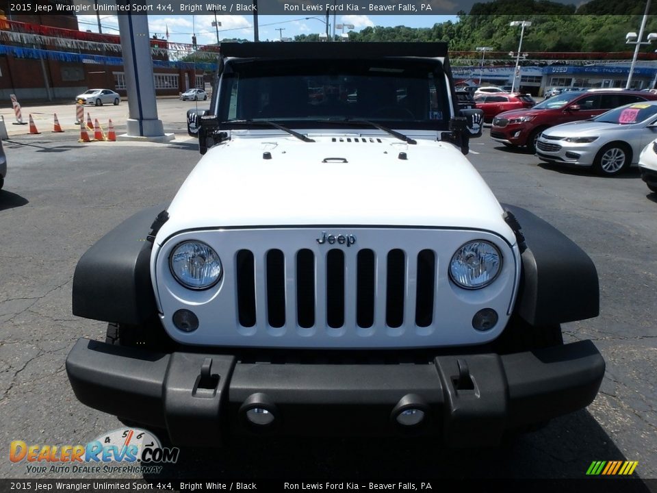 2015 Jeep Wrangler Unlimited Sport 4x4 Bright White / Black Photo #8