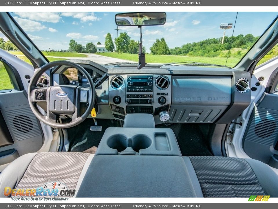 2012 Ford F250 Super Duty XLT SuperCab 4x4 Oxford White / Steel Photo #9