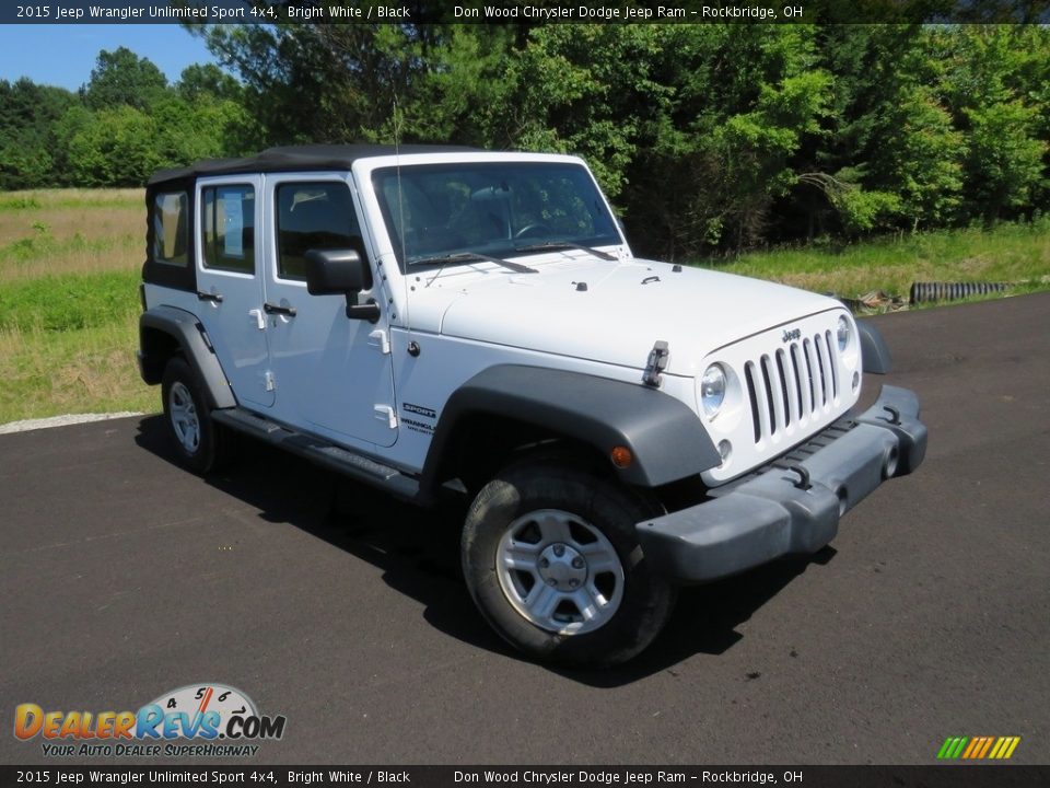2015 Jeep Wrangler Unlimited Sport 4x4 Bright White / Black Photo #3