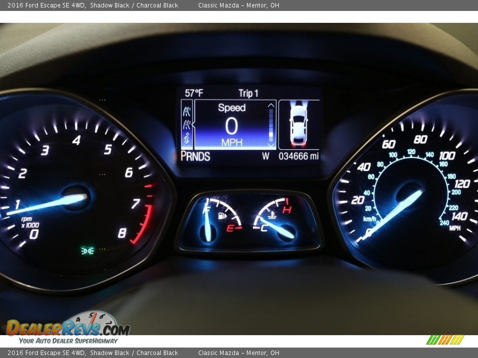 2016 Ford Escape SE 4WD Shadow Black / Charcoal Black Photo #9