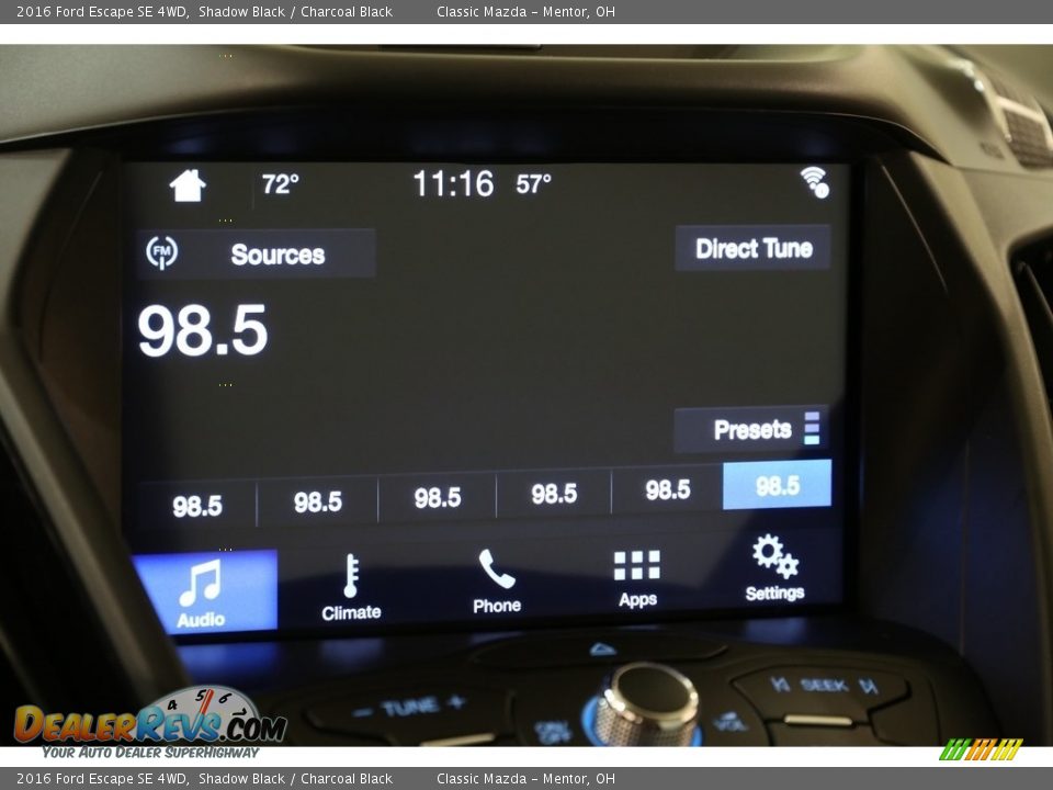 2016 Ford Escape SE 4WD Shadow Black / Charcoal Black Photo #11