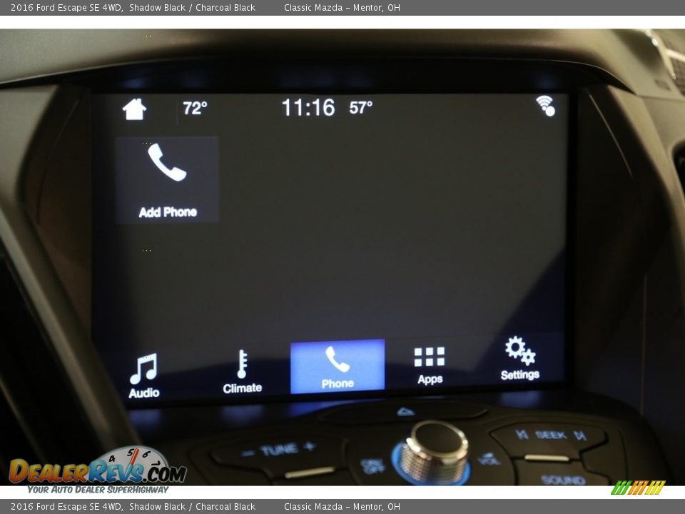 2016 Ford Escape SE 4WD Shadow Black / Charcoal Black Photo #13