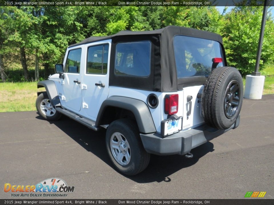 2015 Jeep Wrangler Unlimited Sport 4x4 Bright White / Black Photo #9