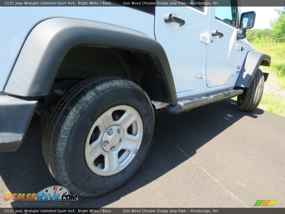 2015 Jeep Wrangler Unlimited Sport 4x4 Bright White / Black Photo #14