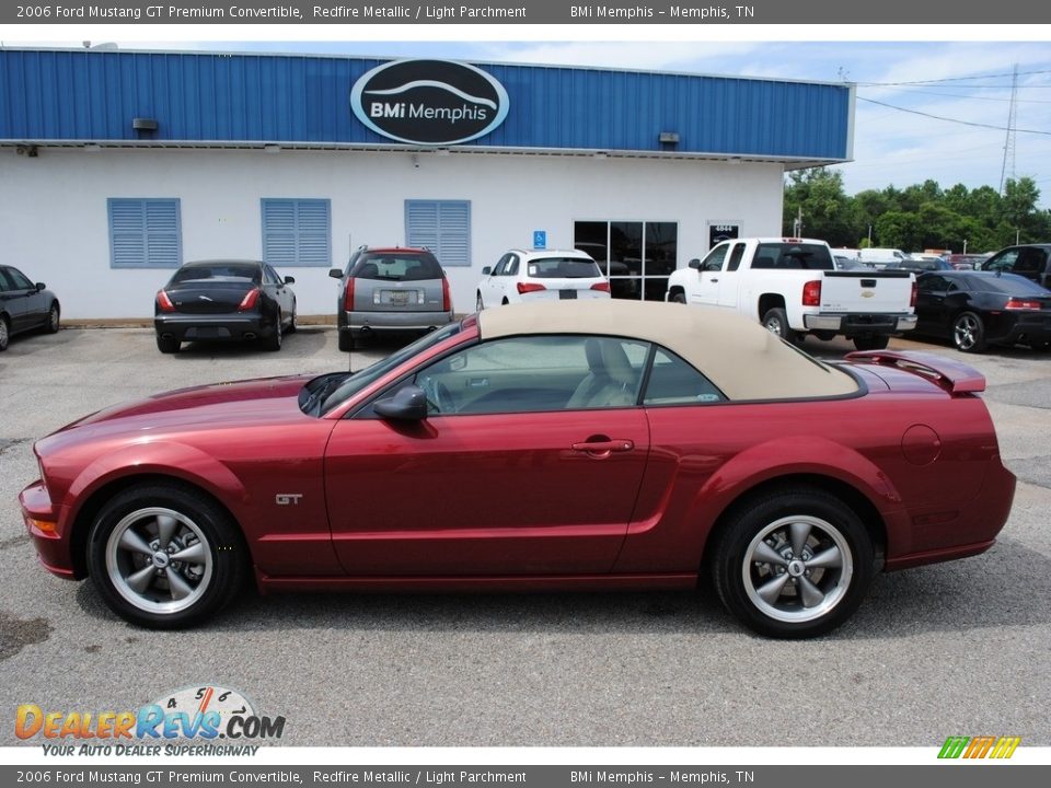 2006 Ford Mustang GT Premium Convertible Redfire Metallic / Light Parchment Photo #2