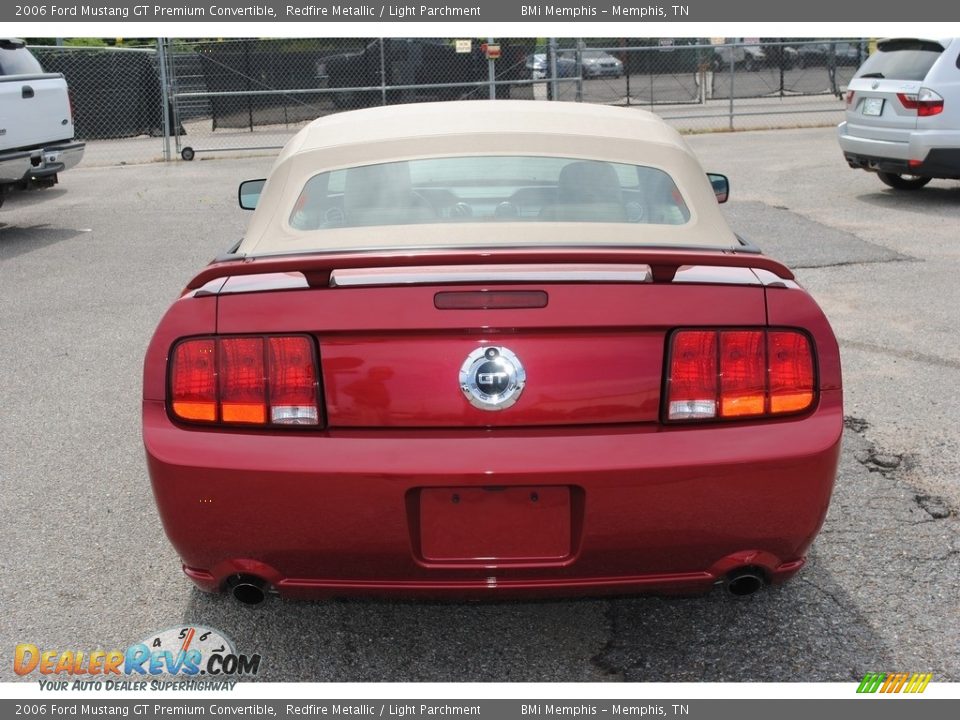 2006 Ford Mustang GT Premium Convertible Redfire Metallic / Light Parchment Photo #4