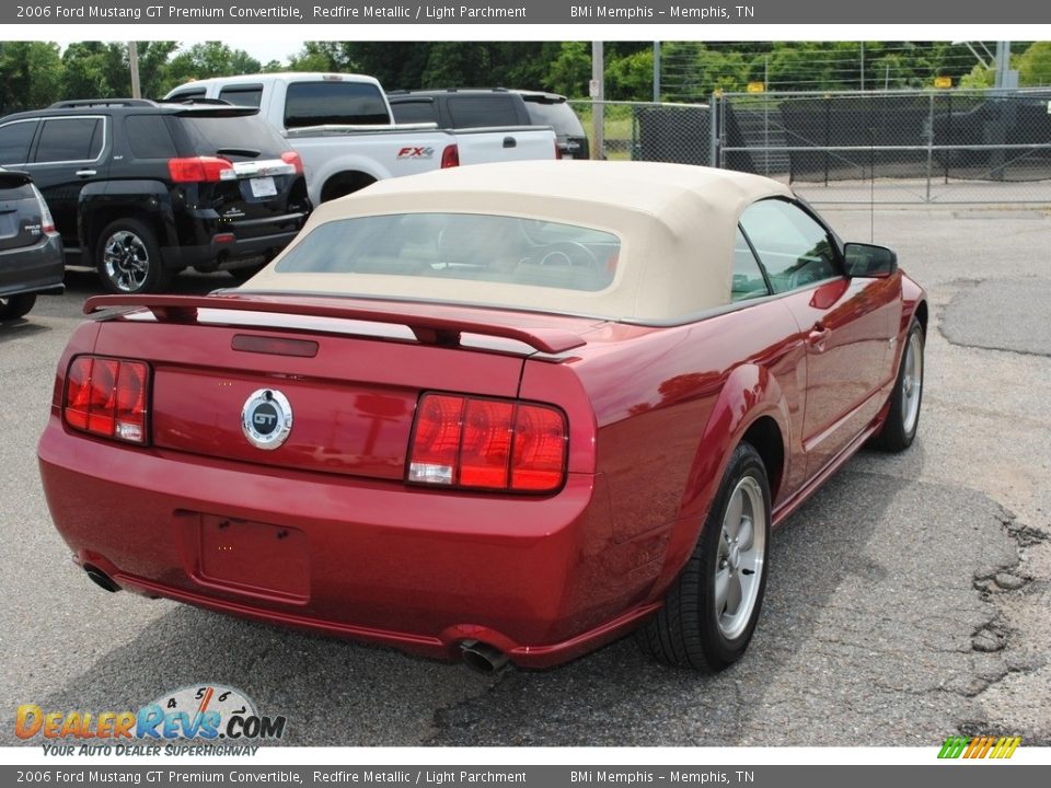 2006 Ford Mustang GT Premium Convertible Redfire Metallic / Light Parchment Photo #5