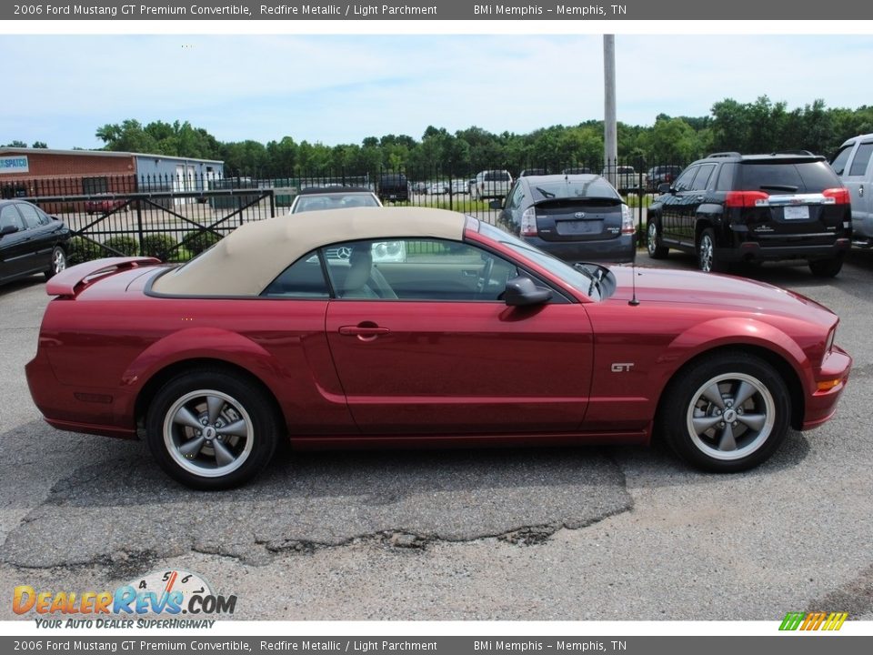 2006 Ford Mustang GT Premium Convertible Redfire Metallic / Light Parchment Photo #6