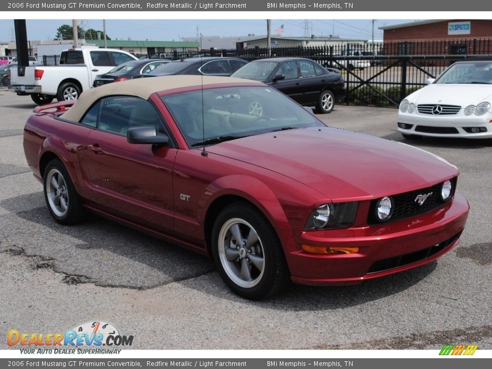 2006 Ford Mustang GT Premium Convertible Redfire Metallic / Light Parchment Photo #7
