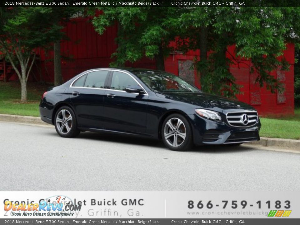 2018 Mercedes-Benz E 300 Sedan Emerald Green Metallic / Macchiato Beige/Black Photo #1