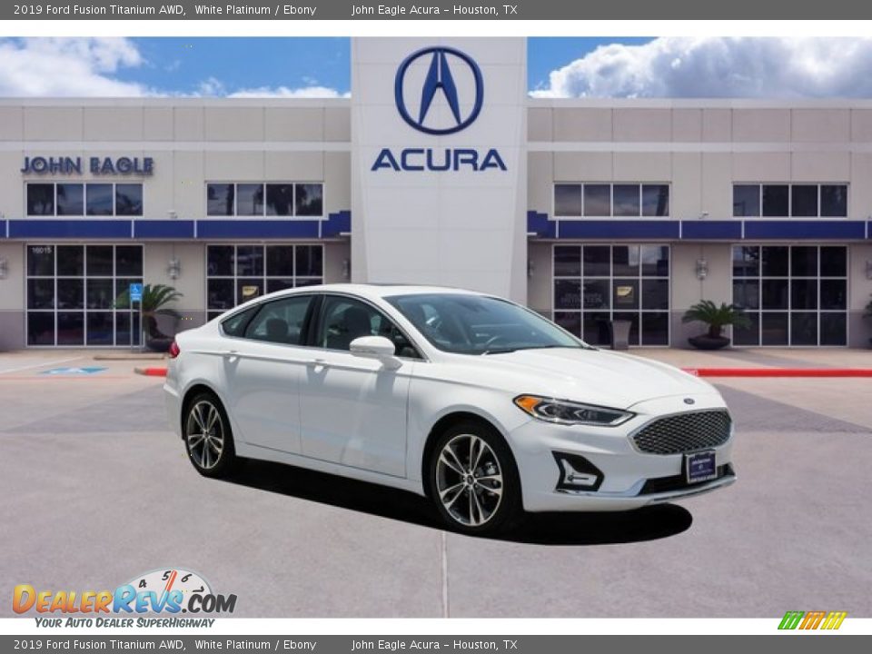 2019 Ford Fusion Titanium AWD White Platinum / Ebony Photo #1