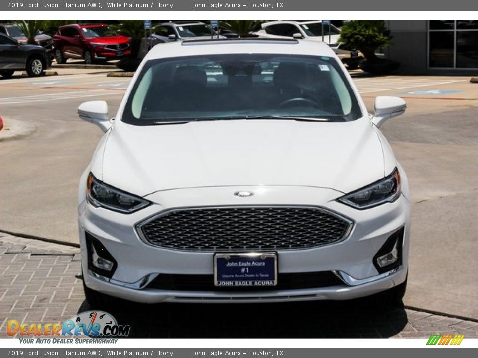 2019 Ford Fusion Titanium AWD White Platinum / Ebony Photo #2