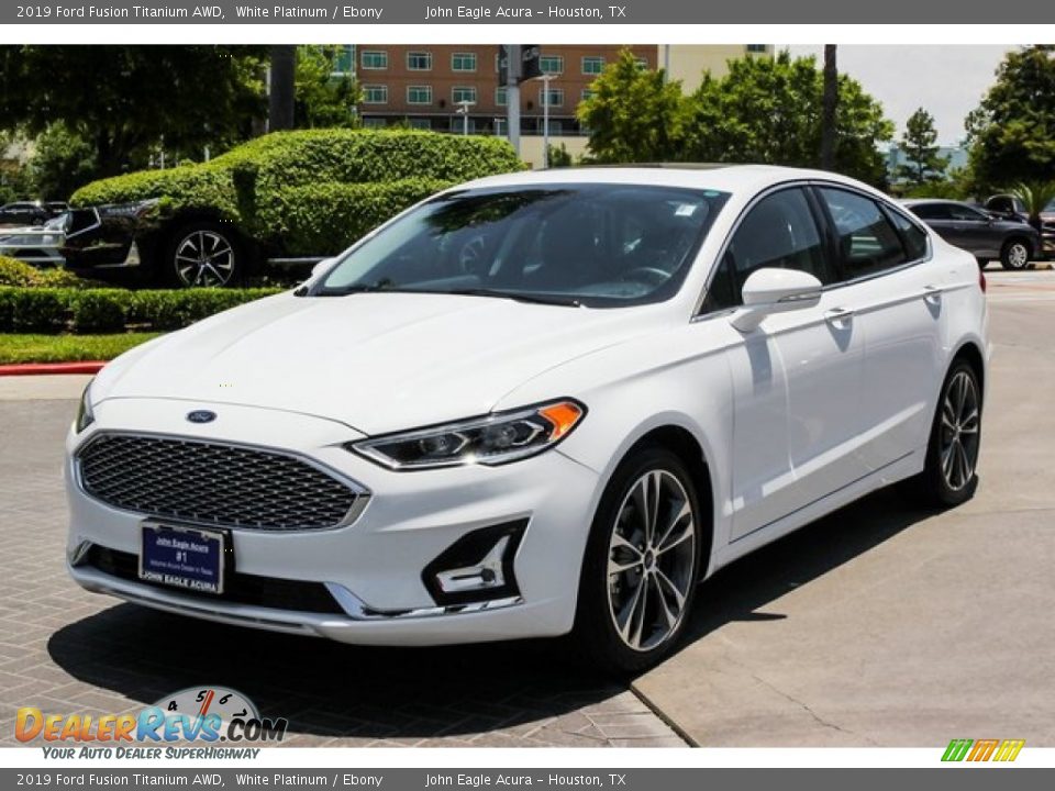 2019 Ford Fusion Titanium AWD White Platinum / Ebony Photo #3